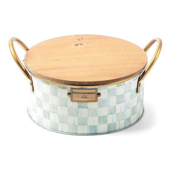 Brand New Mackenzie-Childs Sterling Check Large Citronella Candle - Picture 3 of 3